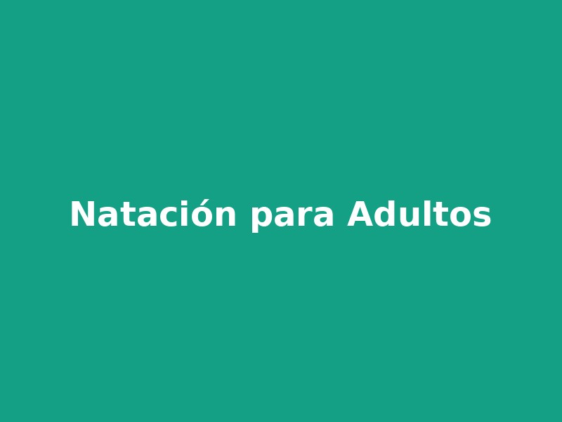 Natación para adultos